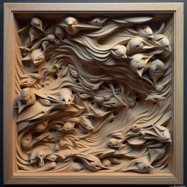 Patterns and decorations st Escher 2 3d model